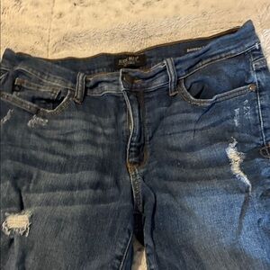 Judy Blue Distressed Ankle Jeans in Blue